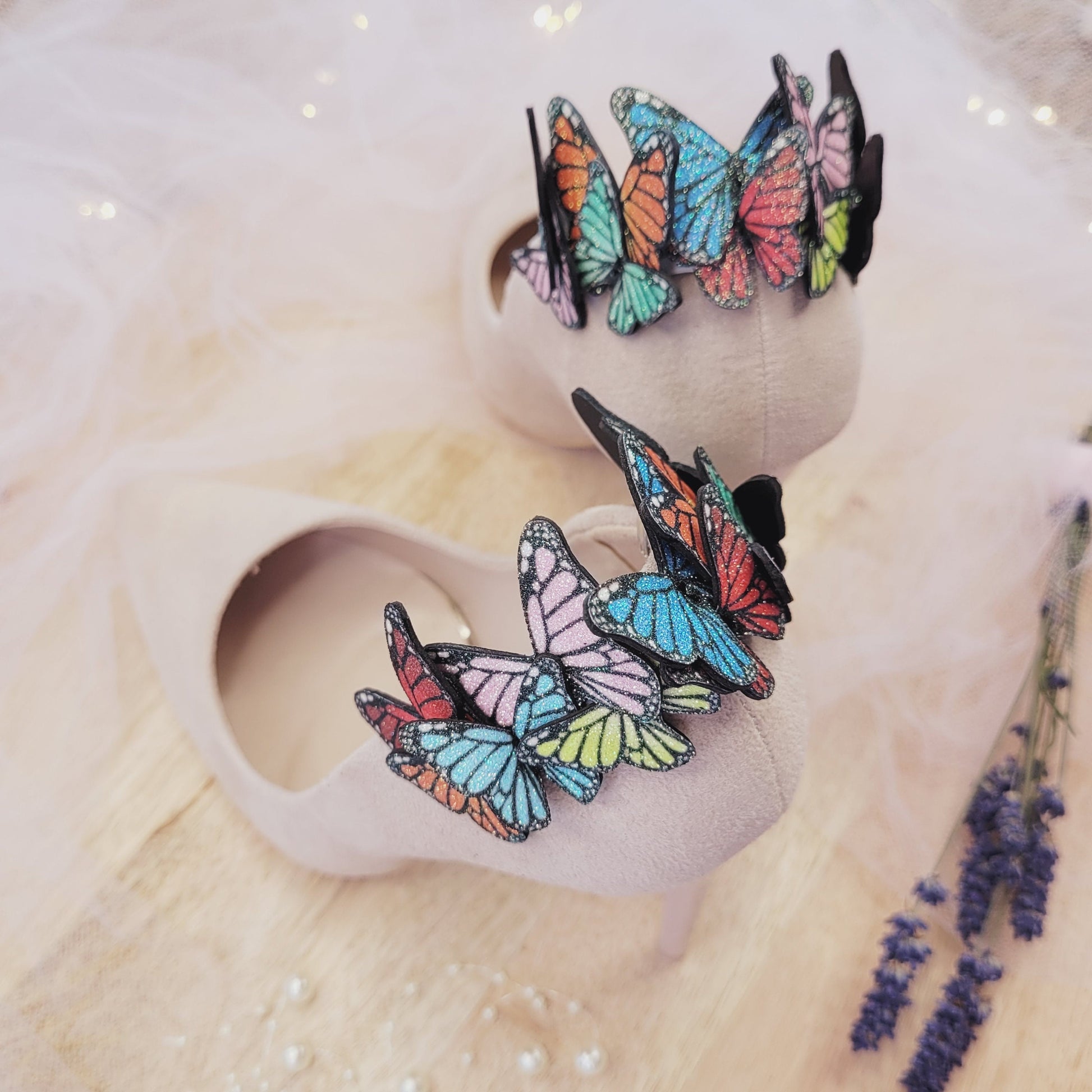 1 Pair Bride Shoe Clips Butterfly Shoe Decorations Wedding