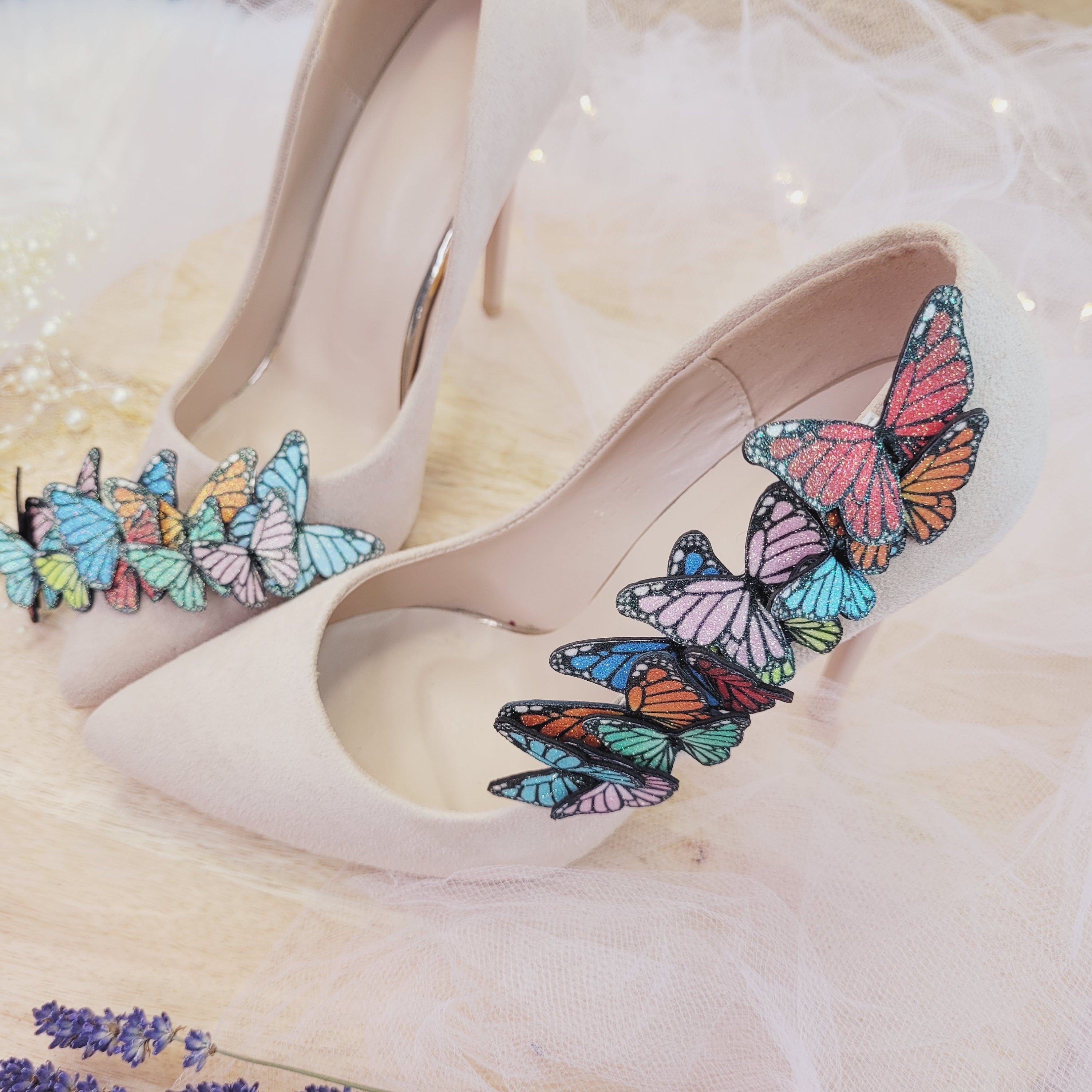 Wedding shoes with discount butterflies