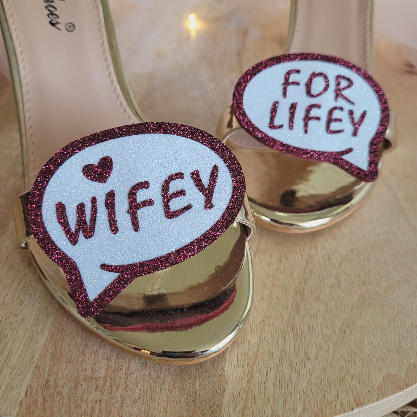 Wifey for Lifey shoe clips, Bride shoe clips,bride shower gifts, Burgundy glitter shoe clips, gift for bride,burgundy wedding,maroon glitter